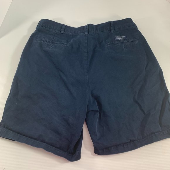 Polo Ralph Lauren Mens Tyler Shorts Size 38 Navy Blue Pleated Front Cotton - Picture 2 of 7